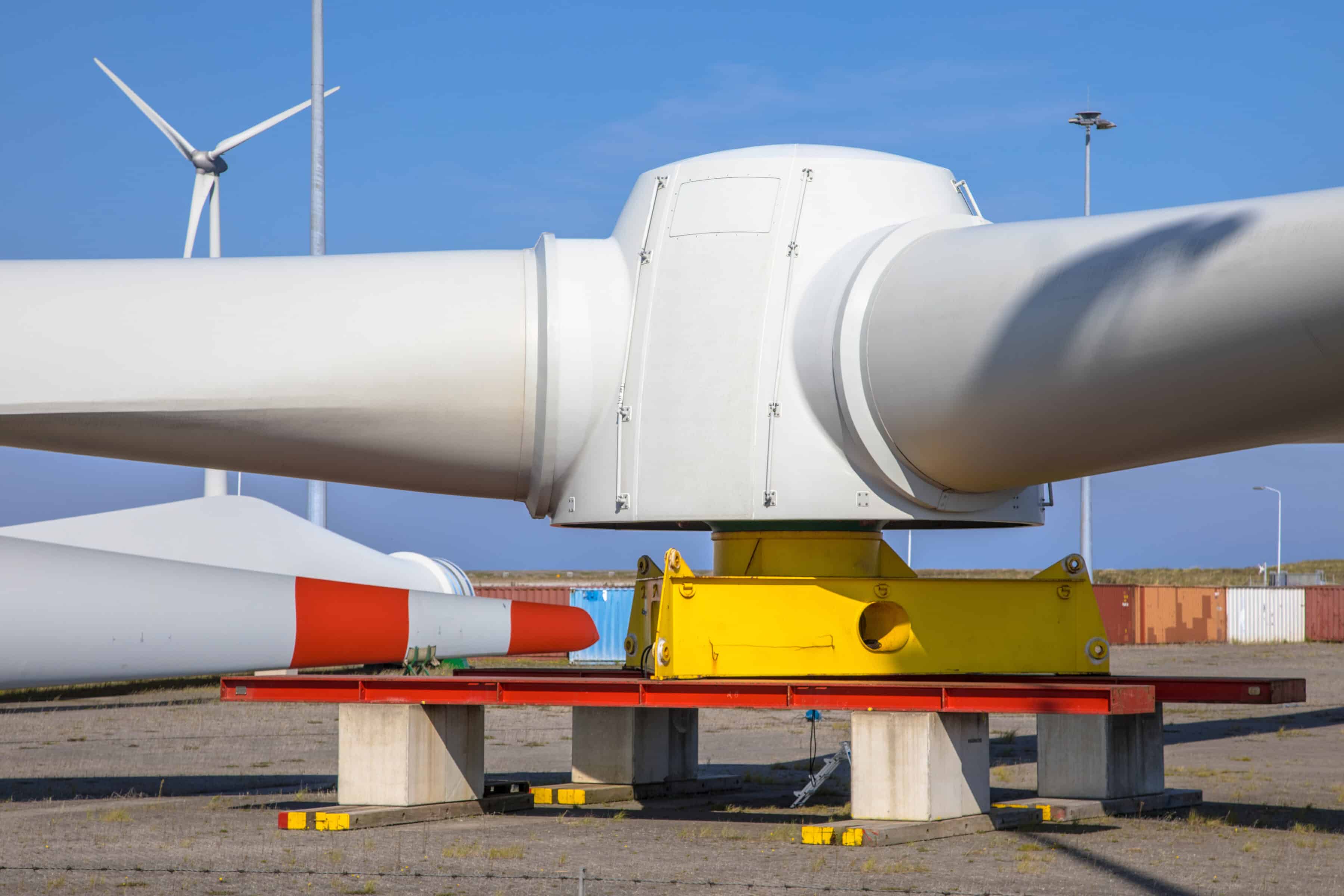 parc de stockage d’éolienne avant installation